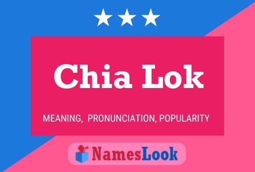 Chia Lok Name Poster