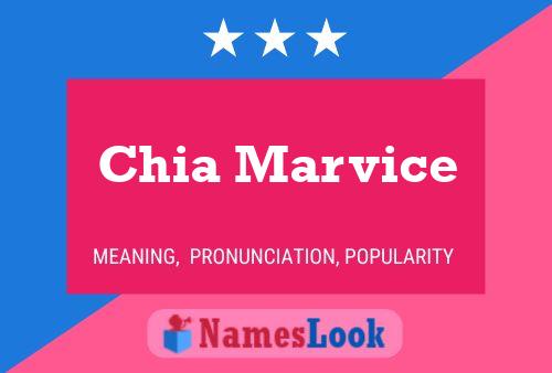 Chia Marvice Name Poster