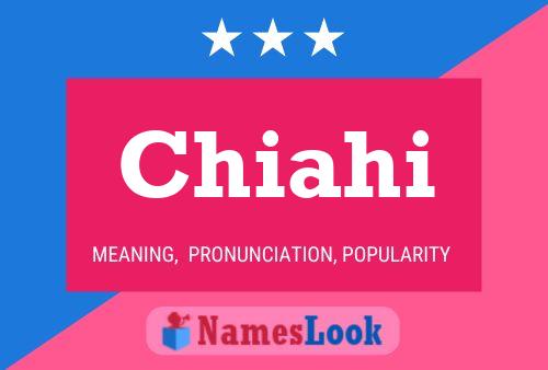 Chiahi Name Poster