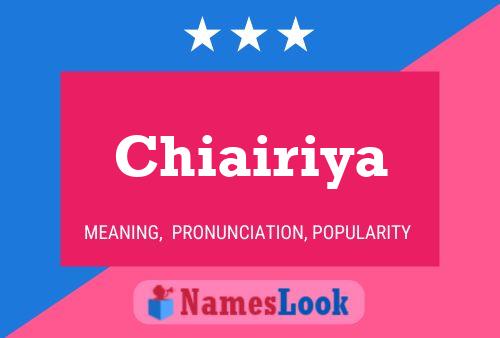 Chiairiya Name Poster