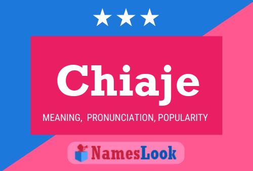 Chiaje Name Poster