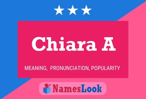 Chiara A Name Poster