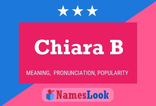 Chiara B Name Poster