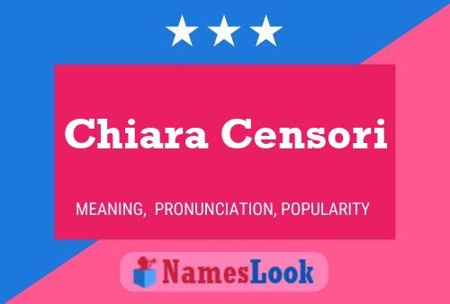 Chiara Censori Name Poster