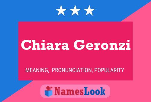 Chiara Geronzi Name Poster