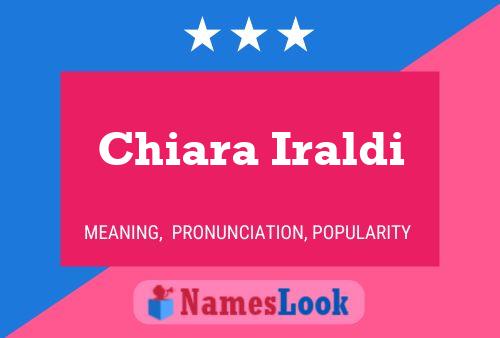 Chiara Iraldi Name Poster