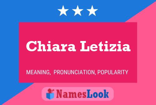 Chiara Letizia Name Poster