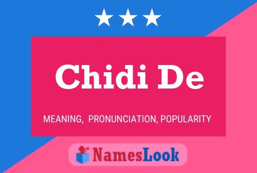 Chidi De Name Poster