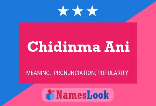 Chidinma Ani Name Poster