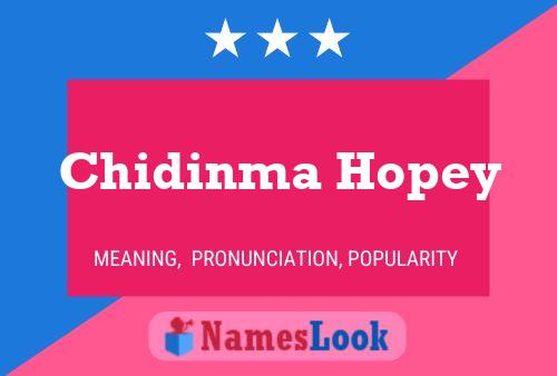 Chidinma Hopey Name Poster