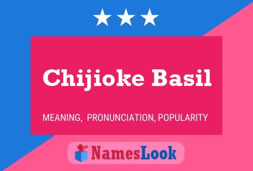 Chijioke Basil Name Poster