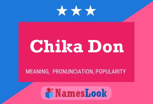 Chika Don Name Poster