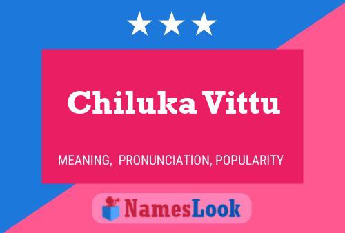 Chiluka Vittu Name Poster