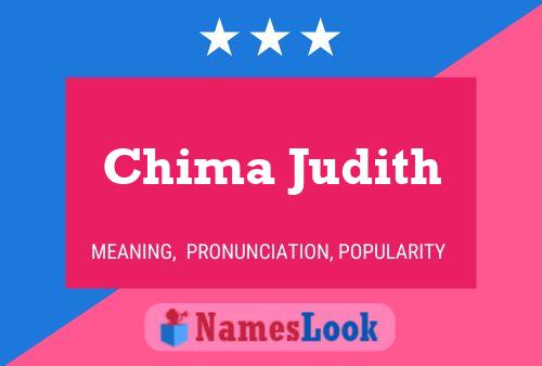 Chima Judith Name Poster