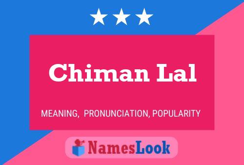 Chiman Lal Name Poster