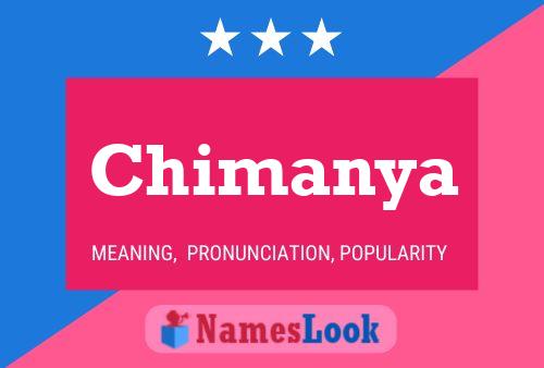 Chimanya Name Poster