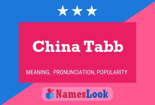 China Tabb Name Poster