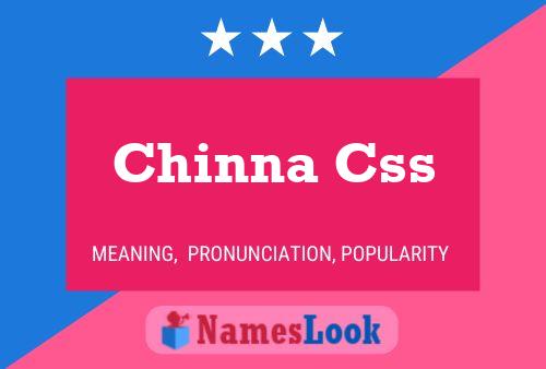 Chinna Css Name Poster