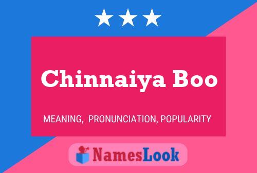 Chinnaiya Boo Name Poster