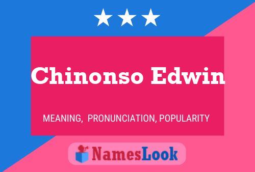 Chinonso Edwin Name Poster