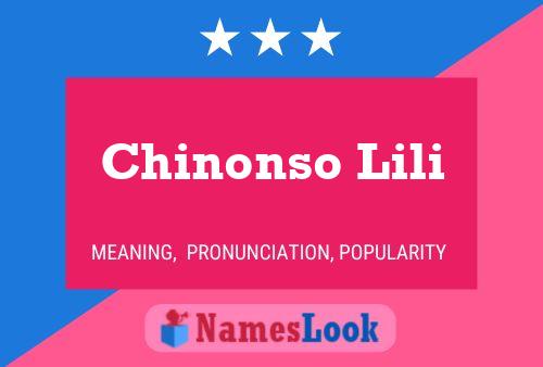 Chinonso Lili Name Poster