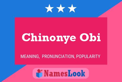 Chinonye Obi Name Poster