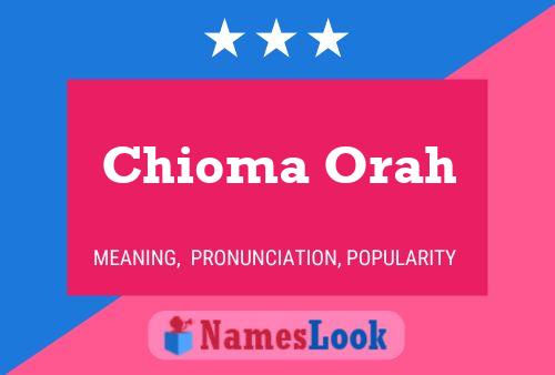 Chioma Orah Name Poster