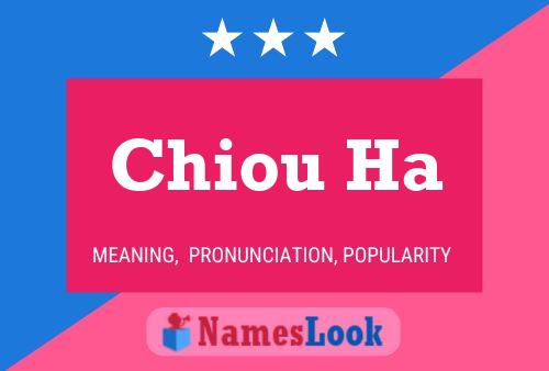 Chiou Ha Name Poster