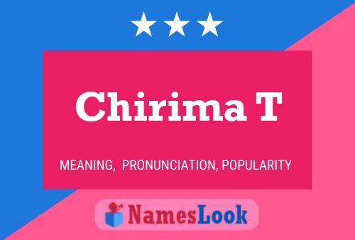 Chirima T Name Poster