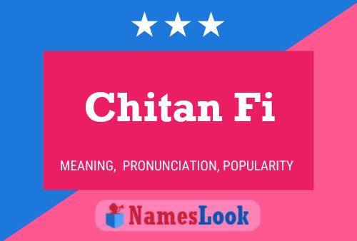 Chitan Fi Name Poster