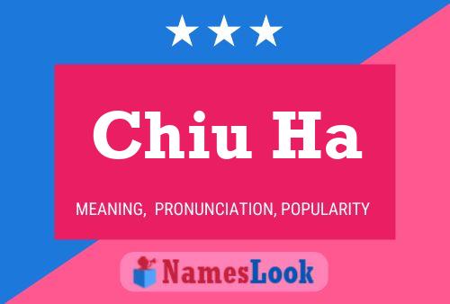 Chiu Ha Name Poster