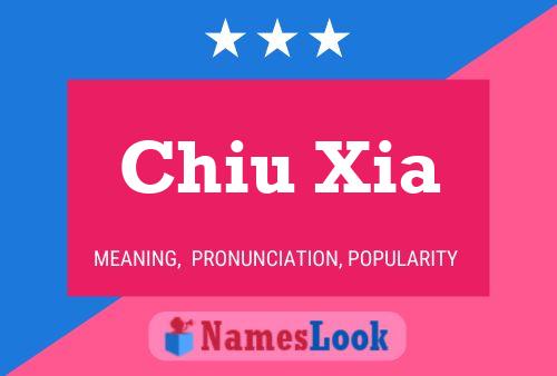 Chiu Xia Name Poster