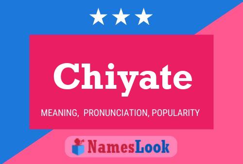 Chiyate Name Poster