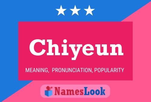 Chiyeun Name Poster