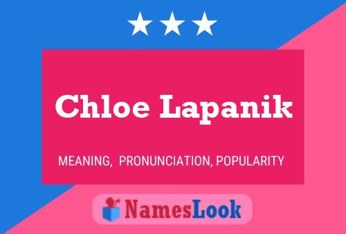 Chloe Lapanik Name Poster