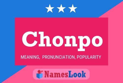 Chonpo Name Poster