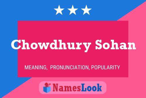 Chowdhury Sohan Name Poster