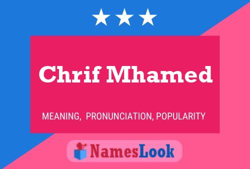 Chrif Mhamed Name Poster