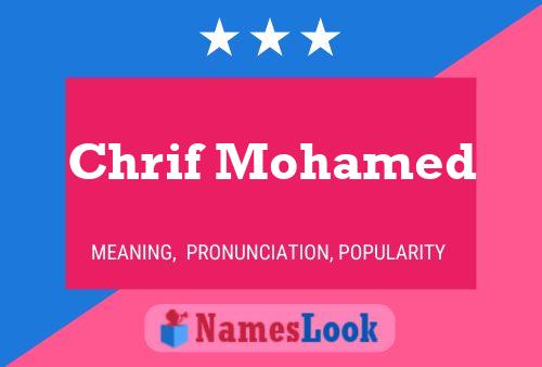 Chrif Mohamed Name Poster