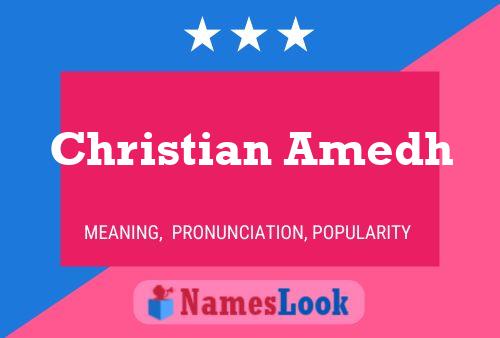 Christian Amedh Name Poster