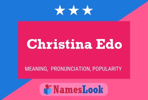 Christina Edo Name Poster