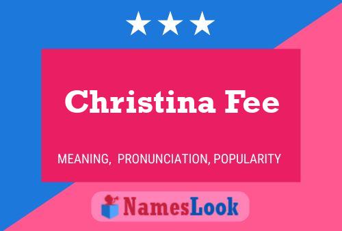 Christina Fee Name Poster