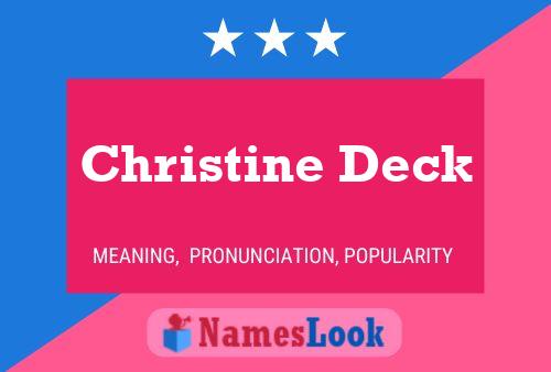 Christine Deck Name Poster