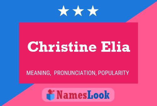 Christine Elia Name Poster