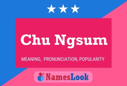 Chu Ngsum Name Poster