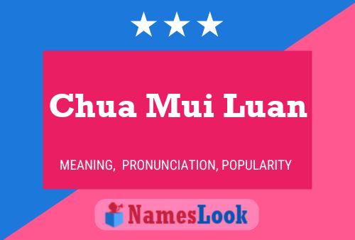 Chua Mui Luan Name Poster