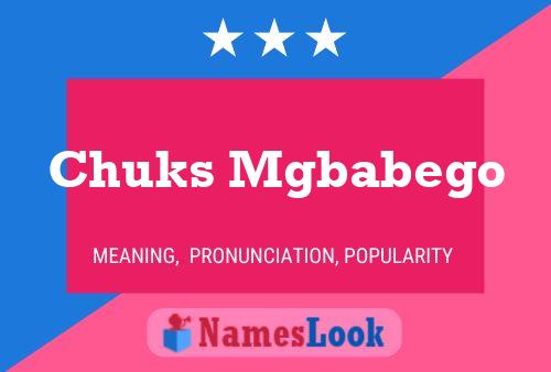 Chuks Mgbabego Name Poster