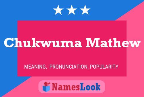 Chukwuma Mathew Name Poster