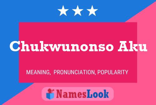 Chukwunonso Aku Name Poster