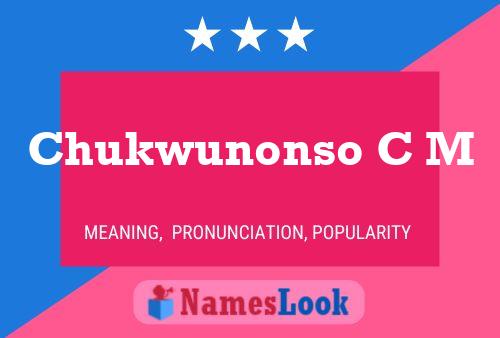 Chukwunonso C M Name Poster